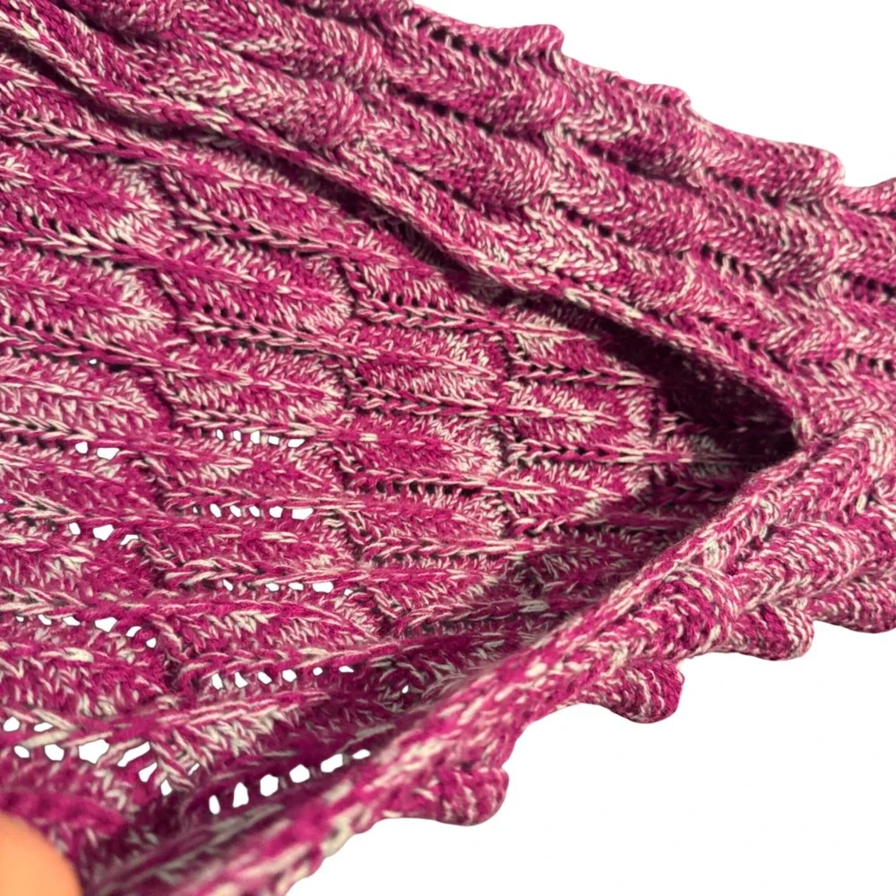 Marled Purple Knit Mermaid‎ Tail Blanket Y2K Nautical Coastal Lounge
